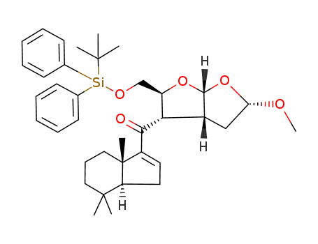 [2-(<i>tert</i>-butyl-diphenyl-silanyloxymethyl)-5-methoxy-hexahydro-furo[2,3-<i>b</i>]furan-3-yl]-(4,4,7a-trimethyl-3a,4,5,6,7,7a-hexahydro-3<i>H</i>-inden-1-yl)-methanone