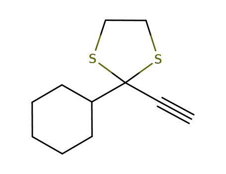 Molecular Structure of 920979-34-6 (1,3-Dithiolane, 2-cyclohexyl-2-ethynyl-)