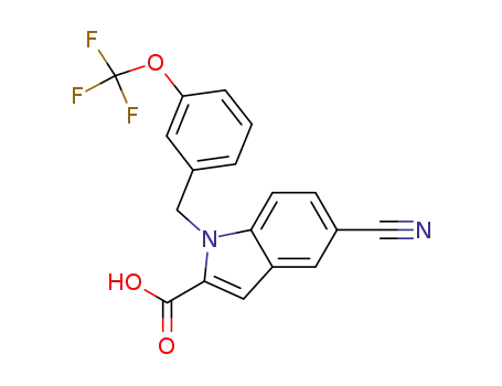 5-cyano-1-(3-trifluoromethoxybenzyl)-1H-indole-2-carboxylic acid