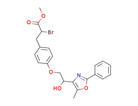 methyl 2-bromo-3-{4-[2-hydroxy-2-(5-methyl-2-phenyl-4-oxazolyl)ethoxy] phenyl}propionate