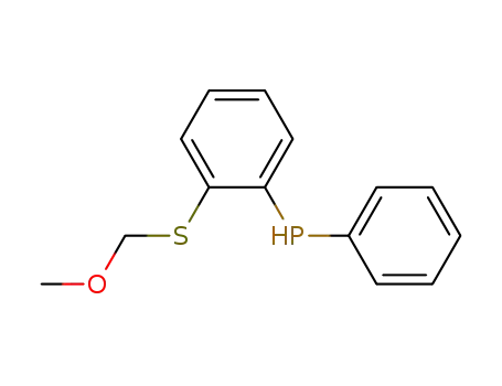 Molecular Structure of 94890-96-7 (Phosphine, [2-[(methoxymethyl)thio]phenyl]phenyl-)