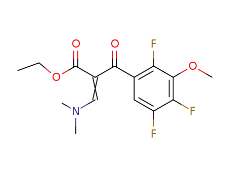 Molecular Structure of 121577-35-3 (Ethyl 3-dimethylamino-2-(3-methoxy-2,4,5-trifluorobenzoyl) acrylate)