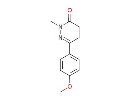 Molecular Structure of 33347-88-5 (3(2H)-Pyridazinone, 4,5-dihydro-6-(4-methoxyphenyl)-2-methyl-)