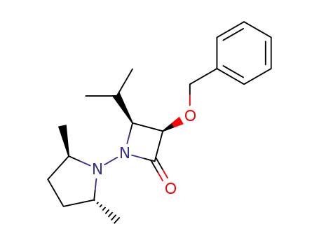 (3R,4S)-cis-3-benzyloxy-1-[(2R,5R)-2,5-dimethylpyrrolidin-1-yl]-4-isopropylazetidin-2-one