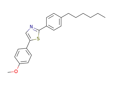 Molecular Structure of 72997-60-5 (Thiazole, 2-(4-hexylphenyl)-5-(4-methoxyphenyl)-)