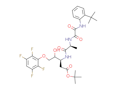 D-글리세로-펜톤산, 2,3-디데옥시-3-[[N-[2-(1,1-디메틸에틸)페닐]-2-옥소글리실-L-알라닐]아미노]-5-O-(2,3,5,6, 1,1-테트라플루오로페닐)-, 4-디메틸에틸 에스테르, (9ξ)-(XNUMXCI)