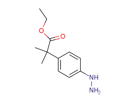 Molecular Structure of 192643-90-6 (ethyl 2-(4-hydrazinophenyl)-2-methylpropanoate)