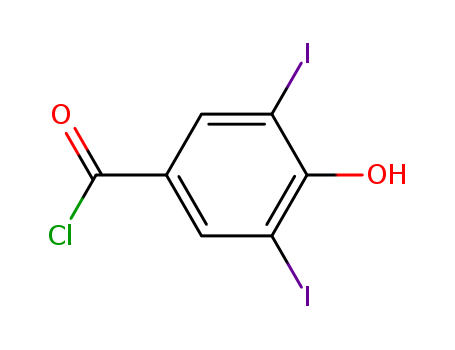 4-hydroxy-3,5-diiodo-benzoyl chloride