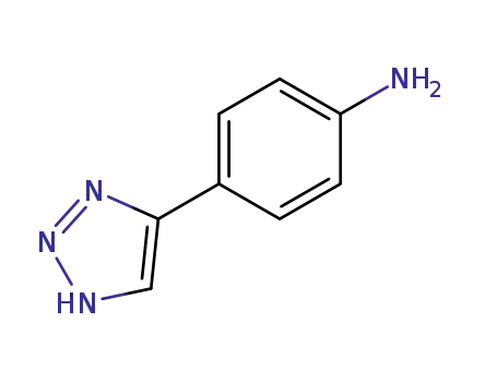 Molecular Structure of 89221-20-5 (Benzenamine, 4-(1H-1,2,3-triazol-4-yl)-)