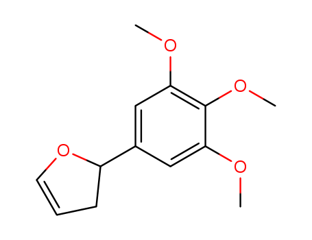 Molecular Structure of 117528-77-5 (Furan, 2,3-dihydro-2-(3,4,5-trimethoxyphenyl)-)