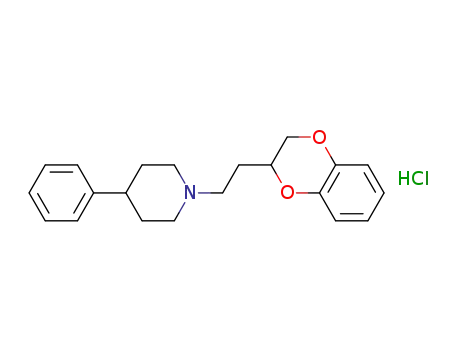 Molecular Structure of 62590-55-0 (Piperidine, 1-[2-(2,3-dihydro-1,4-benzodioxin-2-yl)ethyl]-4-phenyl-,
hydrochloride)