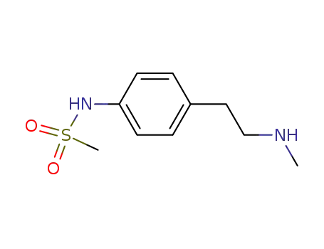 Molecular Structure of 115256-16-1 (Methanesulfonamide,N-[4-[2-(methylamino)ethyl]phenyl]-)