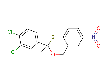 Molecular Structure of 140919-64-8 (4H-3,1-Benzoxathiin, 2-(3,4-dichlorophenyl)-2-methyl-6-nitro-)
