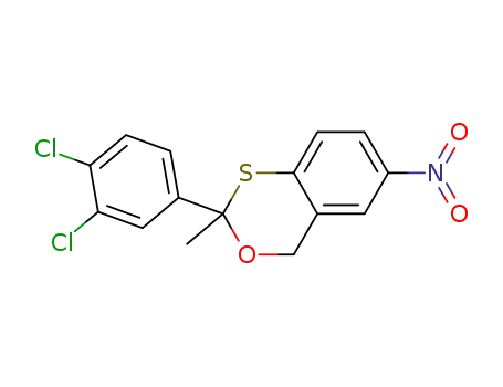 4H-3,1-Benzoxathiin, 2-(3,4-dichlorophenyl)-2-methyl-6-nitro-