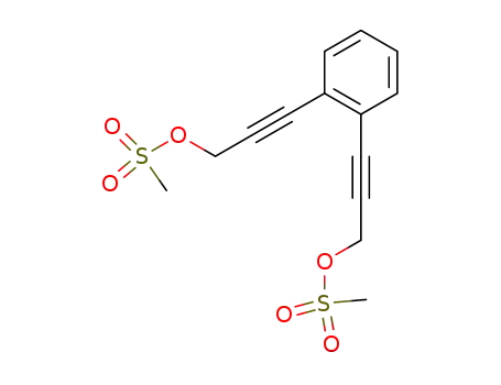 Molecular Structure of 116510-22-6 (2-Propyn-1-ol, 3,3'-(1,2-phenylene)bis-, dimethanesulfonate)