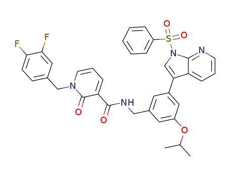 1-(3,4-difluorobenzyl)-N-(3-isopropoxy-5-(1-(phenylsulfonyl)-1H-pyrrolo[2,3-b]pyridin-3-yl)benzyl)-2-oxo-1,2-dihydropyridine-3-carboxamide
