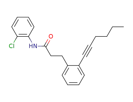 Benzenepropanamide, N-(2-chlorophenyl)-2-(1-hexynyl)-