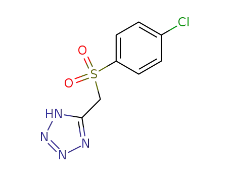 Molecular Structure of 18527-41-8 (1H-Tetrazole, 5-[[(4-chlorophenyl)sulfonyl]methyl]-)
