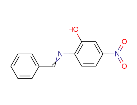 Molecular Structure of 5932-03-6 (5-nitro-2-{[(E)-phenylmethylidene]amino}phenol)