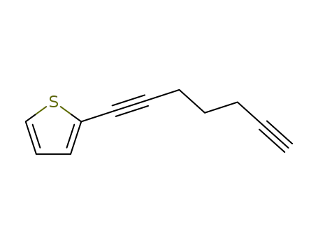 Molecular Structure of 927675-21-6 (Thiophene, 2-(1,6-heptadiyn-1-yl)-)