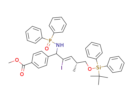 N-[5-(tert-butyldiphenylsilanyloxy)-2-iodo-(4R)-methyl-(1SR)-(4-methoxycarbonyl-phenyl)pent-(2Z)-enyl]-P,P-diphenylphosphinamide