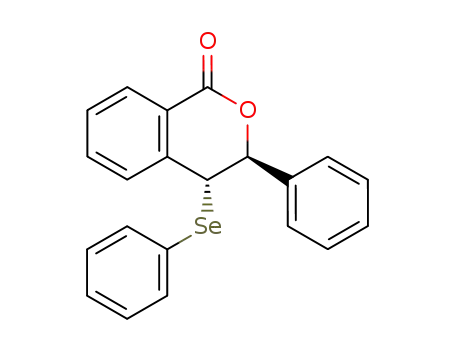 1H-2-Benzopyran-1-one, 3,4-dihydro-3-phenyl-4-(phenylseleno)-, trans-