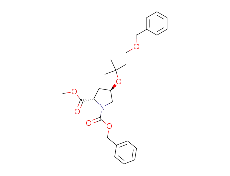 (2S,4R)-4-(3-Benzyloxy-1,1-dimethyl-propoxy)-pyrrolidine-1,2-dicarboxylic acid 1-benzyl ester 2-methyl ester