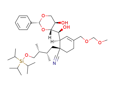 (1R,2S)-1-((2S,3R)-2,3-Dimethyl-4-triisopropylsilanyloxy-butyl)-2-[(S)-hydroxy-((2R,4S,5R)-5-hydroxy-2-phenyl-[1,3]dioxan-4-yl)-methyl]-4-methoxymethoxymethyl-cyclohex-3-enecarbonitrile