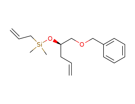 Molecular Structure of 337983-96-7 (Allyl-((R)-1-benzyloxymethyl-but-3-enyloxy)-dimethyl-silane)