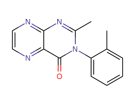 Molecular Structure of 21635-40-5 (2-Methyl-3-(o-tolyl)-4(3H)-pteridinone)