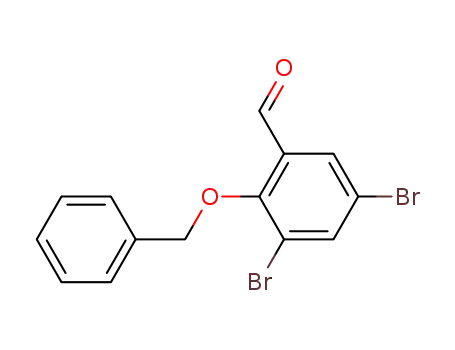 Molecular Structure of 61657-63-4 (2-(BENZYLOXY)-3,5-DIBROMOBENZALDEHYDE)