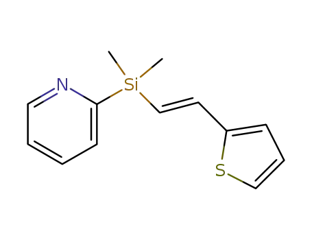 Molecular Structure of 321155-45-7 ((E)-2-pyridyldimethyl-(2-thien-2-ylethenyl)silane)