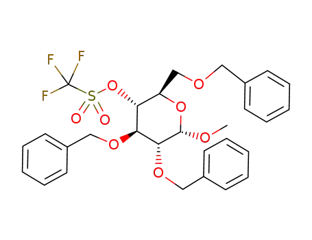 methyl 2,3,6-tri-O-benzyl-4-deoxy-4-trifluoromethanesulfonyl-α-D-glucopyranoside