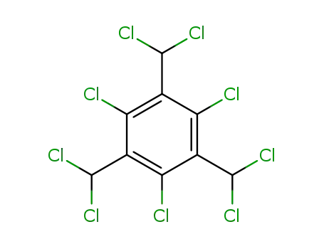 Molecular Structure of 40860-87-5 (α,α,α',α',α'',α'',2,4,6-nonachloromesitylene)