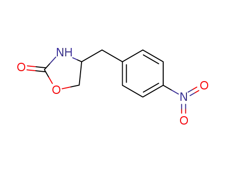 Molecular Structure of 340041-92-1 ((S)-4-(4-NITRO-BENZYL)-OXAZOLIDIN-2-ONE)