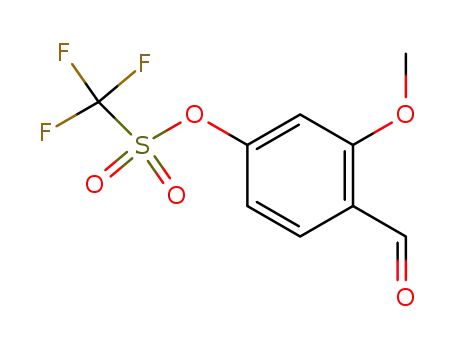 Molecular Structure of 156001-73-9 (trifluoromethanesulfonic acid 4-formyl-3-methoxyphenyl ester)
