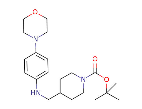 Molecular Structure of 856889-60-6 (1-Boc-4-[(4-Morpholin-4-yl-phenylaMino)Methyl]piperidine)