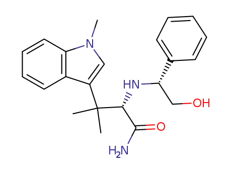 N-[(1'R)-2'-hydroxy-1'-phenylethyl]-(2S)-2-amino-3-methyl-3-(1-methylindol-3-yl)butyramide