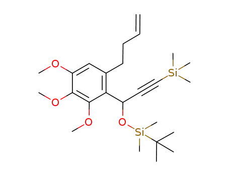 1-but-3-enyl-2-[1-(<i>tert</i>-butyl-dimethyl-silanyloxy)-3-trimethylsilanyl-prop-2-ynyl]-3,4,5-trimethoxy-benzene