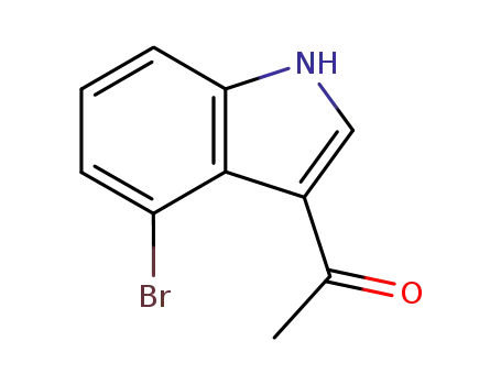 Molecular Structure of 195874-03-4 (1-(4-bromo-1H-indol-3-yl)ethanone)