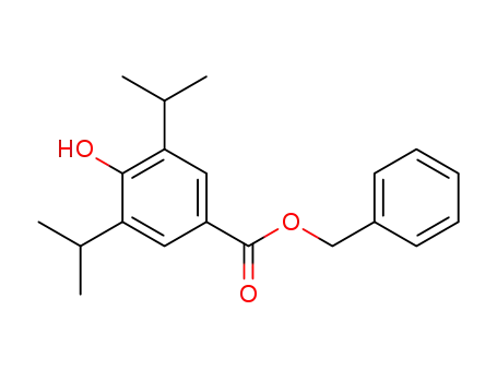 Molecular Structure of 160098-34-0 (benzyl 3,5-diisopropyl-4-hydroxybenzoate)
