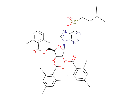 9-[2,3,5-tri-O-(2,4,6-trimethylbenzoyl)-β-D-ribofuranosyl]-6-[(3-methylbutyl)sulfonyl]purine