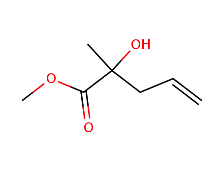 Molecular Structure of 62696-36-0 (4-Pentenoic acid, 2-hydroxy-2-methyl-, methyl ester)