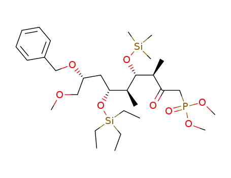 ((3R,4S,5S,6R,8R)-8-Benzyloxy-9-methoxy-3,5-dimethyl-2-oxo-6-triethylsilanyloxy-4-trimethylsilanyloxy-nonyl)-phosphonic acid dimethyl ester