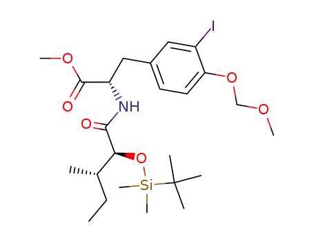 L-Tyrosine,
N-[(2S,3S)-2-[[(1,1-dimethylethyl)dimethylsilyl]oxy]-3-methyl-1-oxopentyl
]-3-iodo-O-(methoxymethyl)-, methyl ester