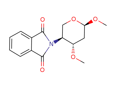 Molecular Structure of 134262-61-6 (2-((3S,4S,6R)-4,6-Dimethoxy-tetrahydro-pyran-3-yl)-isoindole-1,3-dione)