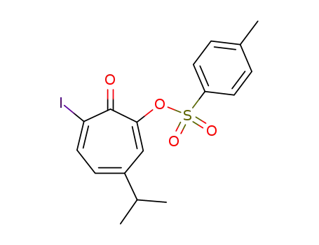2,4,6-Cycloheptatrien-1-one,
7-iodo-4-(1-methylethyl)-2-[[(4-methylphenyl)sulfonyl]oxy]-