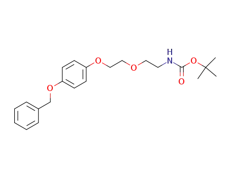Molecular Structure of 195516-73-5 (4-[2-(2-N-Boc-aminoethoxy)ethoxy]phenyl benzyl ether)