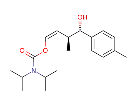 Molecular Structure of 844436-83-5 (Carbamic acid, bis(1-methylethyl)-,
(1Z,3S,4S)-4-hydroxy-3-methyl-4-(4-methylphenyl)-1-butenyl ester)