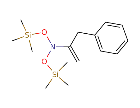 Molecular Structure of 102588-26-1 (Benzeneethanamine, a-methylene-N,N-bis[(trimethylsilyl)oxy]-)